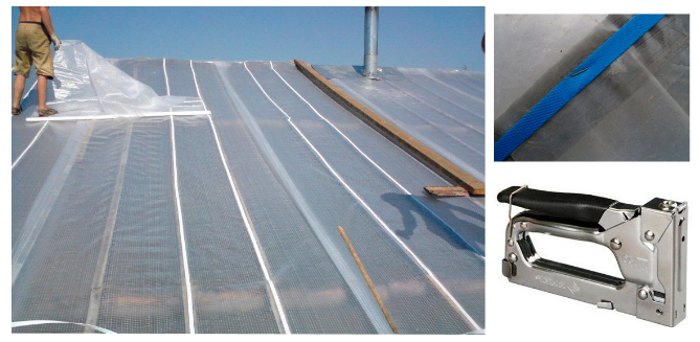 Строительный (мебельный) степлер для крепления пленки