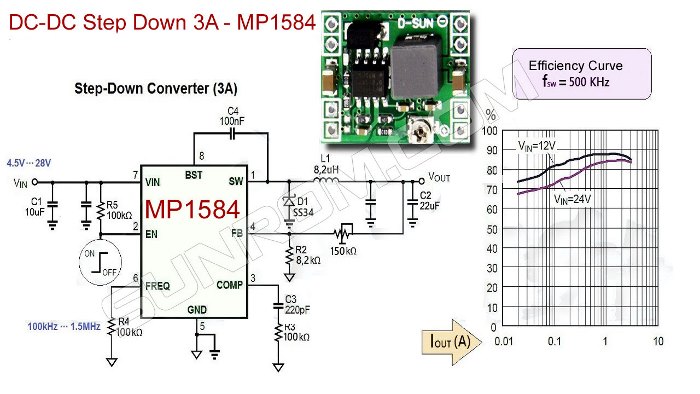 Понижающий преобразователь напряжения на MP1584