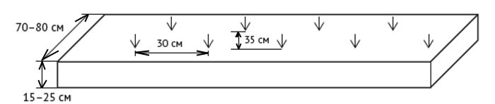 схема посадки сладких перцев в высокую грядку