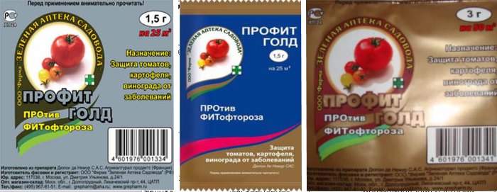 Профит Голд против фитофторы